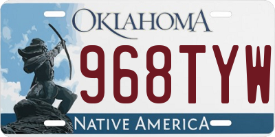 OK license plate 968TYW
