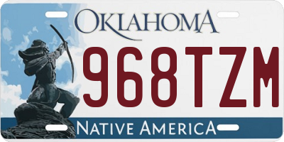 OK license plate 968TZM