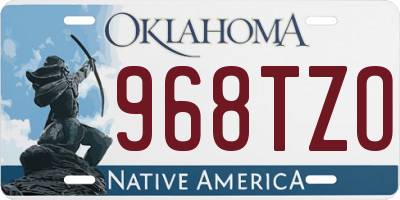 OK license plate 968TZO