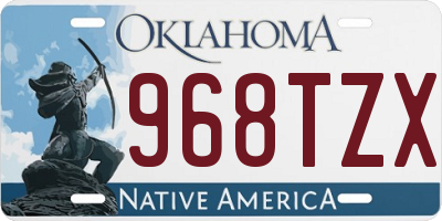 OK license plate 968TZX