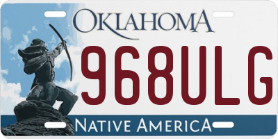 OK license plate 968ULG