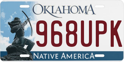 OK license plate 968UPK