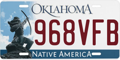 OK license plate 968VFB