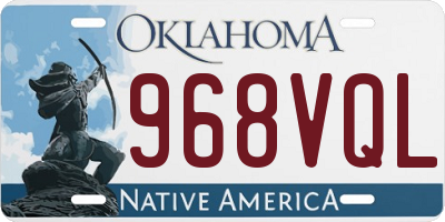 OK license plate 968VQL