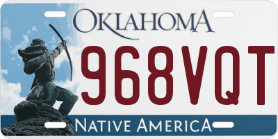 OK license plate 968VQT