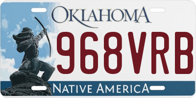 OK license plate 968VRB