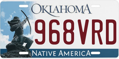 OK license plate 968VRD
