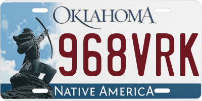 OK license plate 968VRK