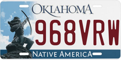 OK license plate 968VRW