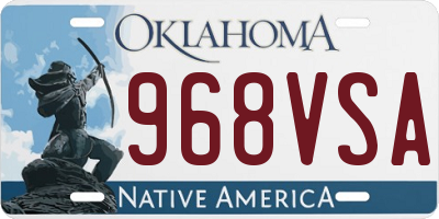 OK license plate 968VSA