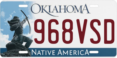 OK license plate 968VSD