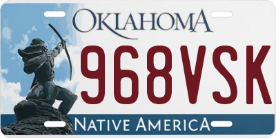 OK license plate 968VSK