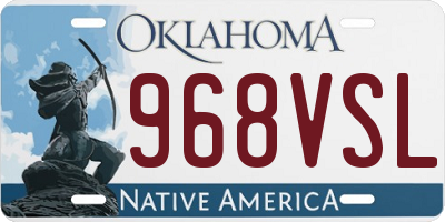 OK license plate 968VSL