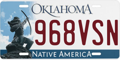 OK license plate 968VSN