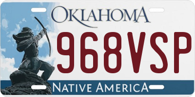OK license plate 968VSP
