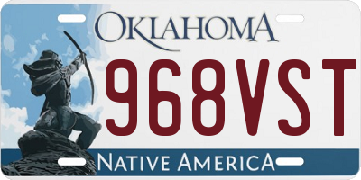 OK license plate 968VST
