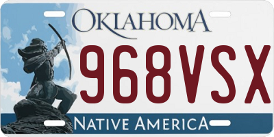OK license plate 968VSX