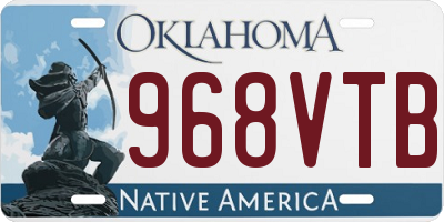 OK license plate 968VTB