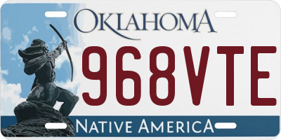 OK license plate 968VTE