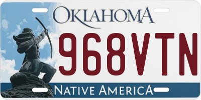 OK license plate 968VTN