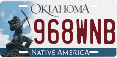 OK license plate 968WNB