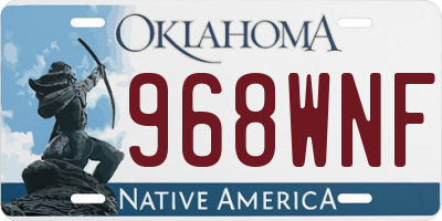OK license plate 968WNF