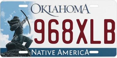 OK license plate 968XLB