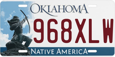 OK license plate 968XLW