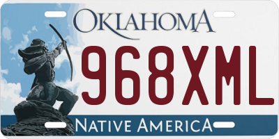 OK license plate 968XML