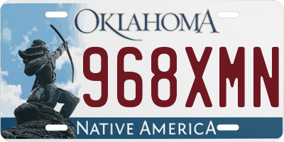 OK license plate 968XMN