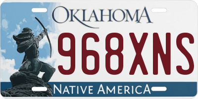 OK license plate 968XNS