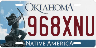OK license plate 968XNU