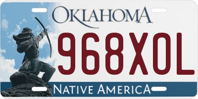 OK license plate 968XOL