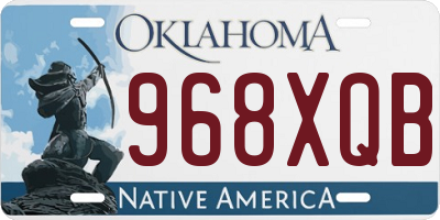 OK license plate 968XQB