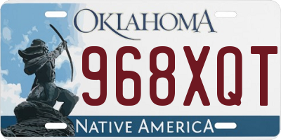 OK license plate 968XQT
