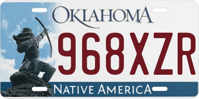 OK license plate 968XZR