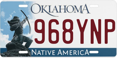 OK license plate 968YNP