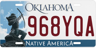 OK license plate 968YQA