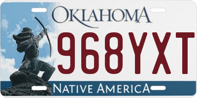 OK license plate 968YXT
