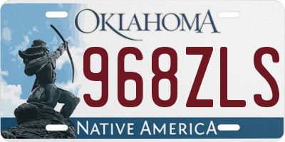 OK license plate 968ZLS
