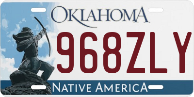 OK license plate 968ZLY