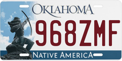 OK license plate 968ZMF