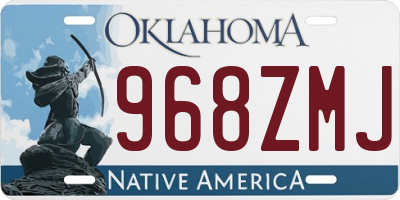 OK license plate 968ZMJ