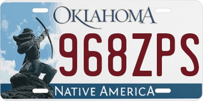 OK license plate 968ZPS