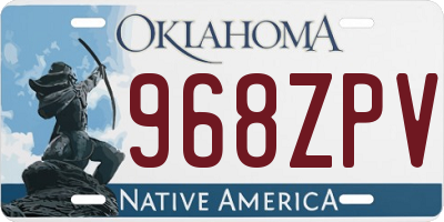 OK license plate 968ZPV