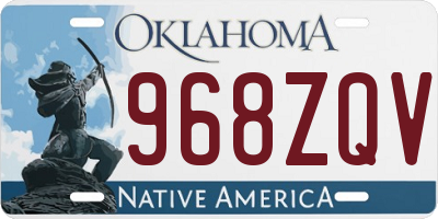 OK license plate 968ZQV