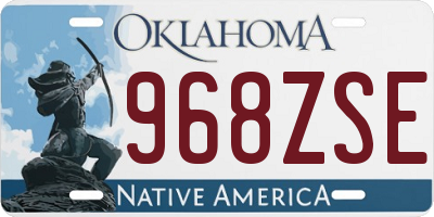 OK license plate 968ZSE