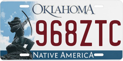 OK license plate 968ZTC