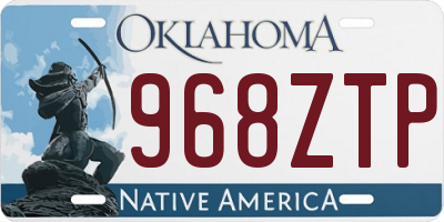 OK license plate 968ZTP