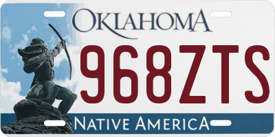 OK license plate 968ZTS